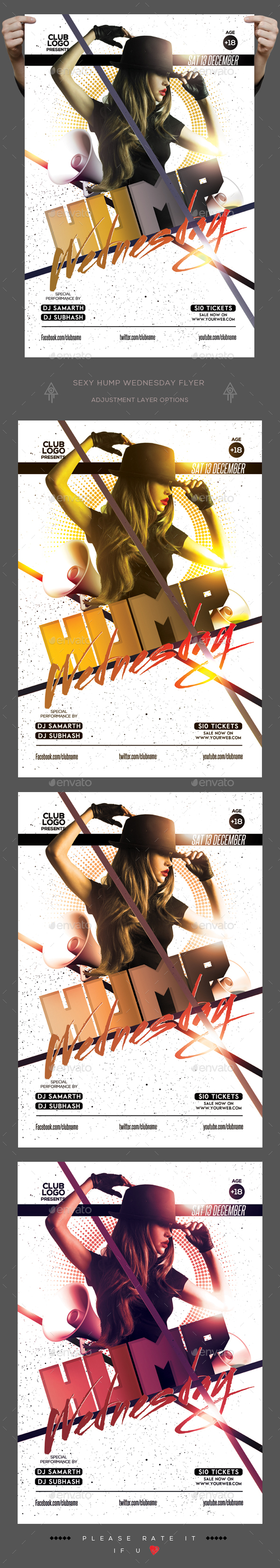 Hump Wednesday Flyer - Clubs & Parties Events