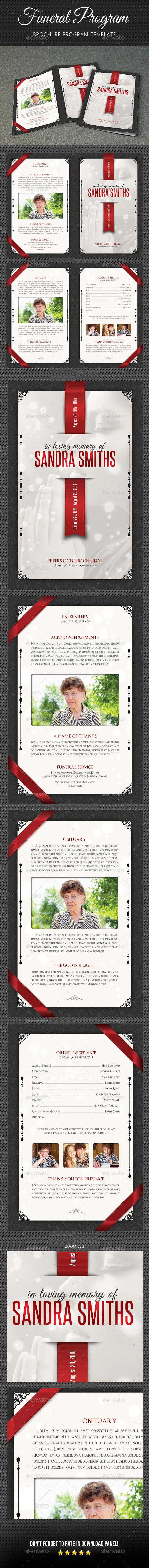 Funeral Program Brochure Template V05 - Informational Brochures