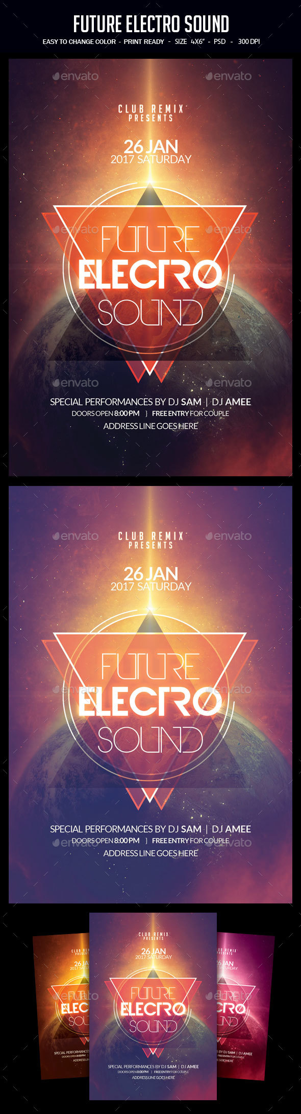 Future Electro Sound Flyer - Clubs & Parties Events