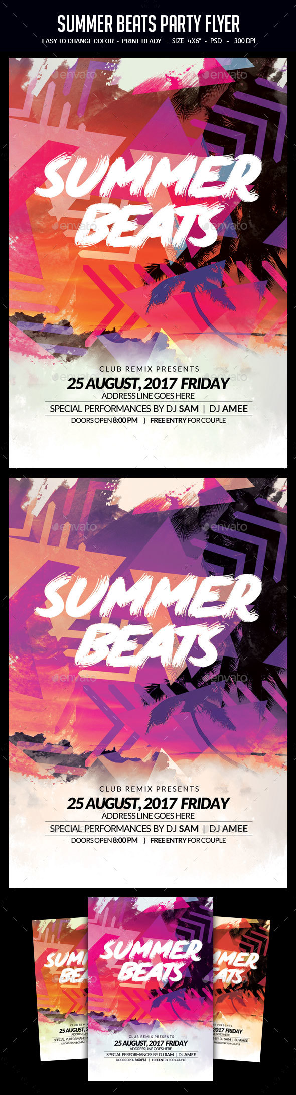Summer Beats Party Flyer - Clubs & Parties Events