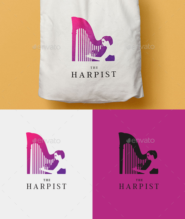 Harpist Logo - Humans Logo Templates