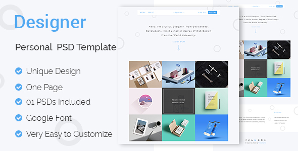 Designer Ui Ux Designers Landing Page Psd Template By Arpondass