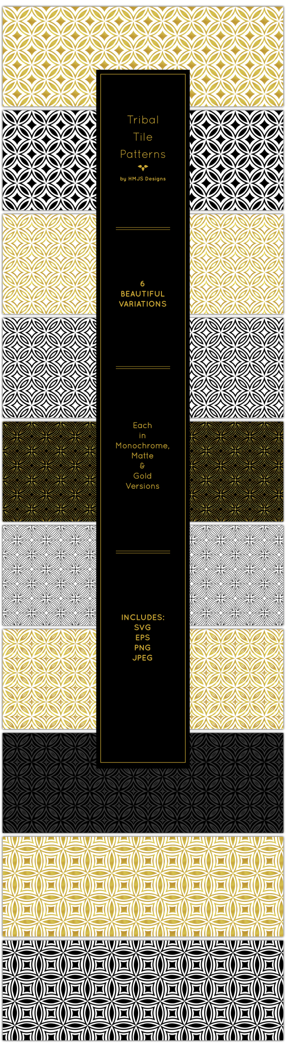 Tribal Tile Patterns - Textures / Fills / Patterns Illustrator