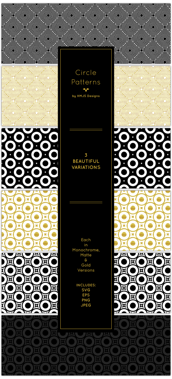 Circle Patterns - Textures / Fills / Patterns Illustrator