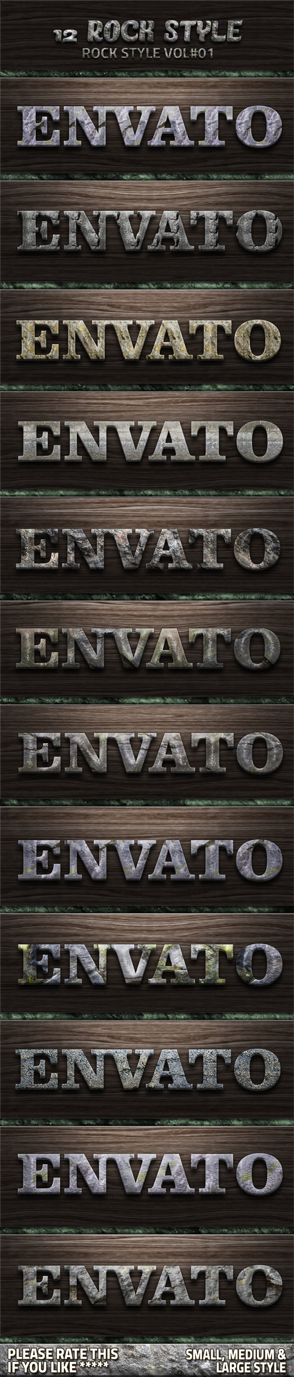 12 Rock Style Vol 01 - Text Effects Styles