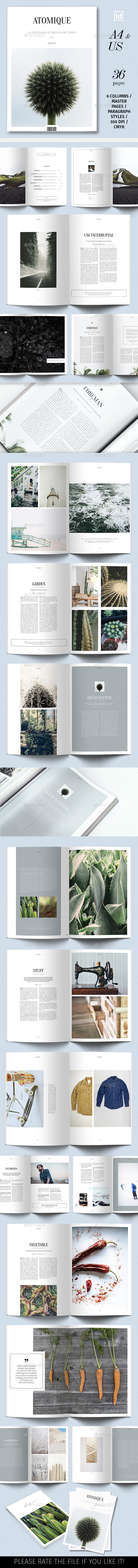 Atomique Magazine Template - Magazines Print Templates
