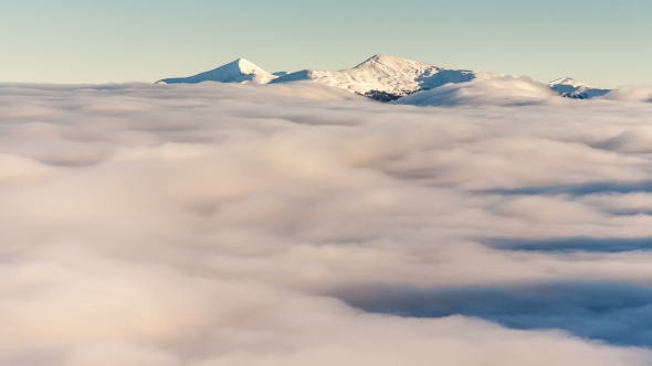 Winter Landscape in Carpathian Mountains alt