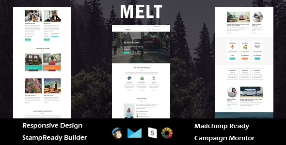 Melt - Multipurpose Responsive Email Template + Stampready Builder