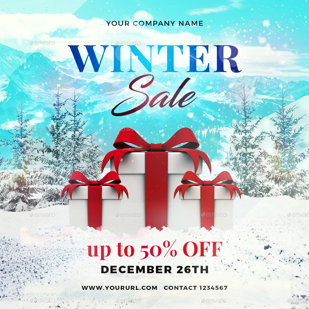 Winter Sale Flyer Modelo