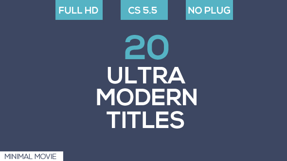 20 Ultra Modern Titles Video Displays template preview