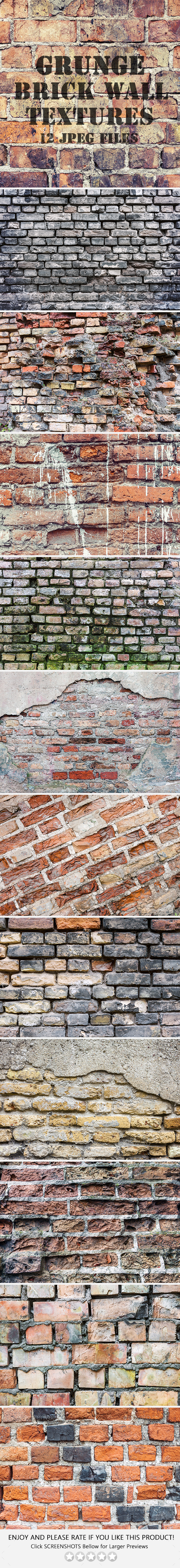 Old Brick Wall Textures - Industrial / Grunge Textures