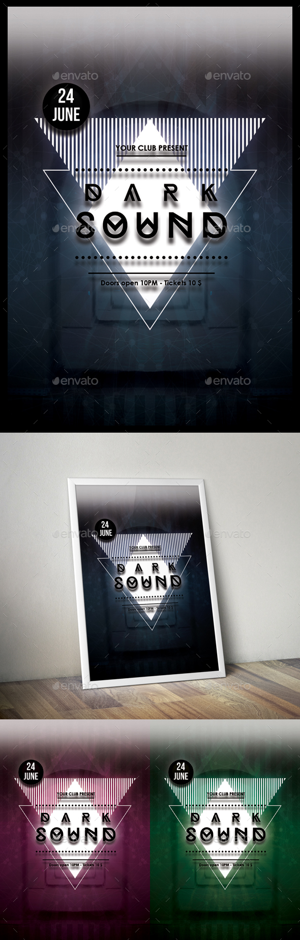 Dark Sound Flyer Template - Clubs & Parties Events