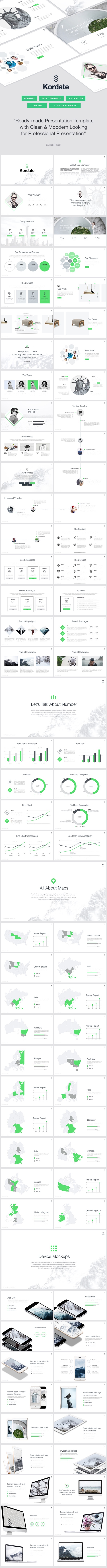Kordate - Modern and Professional Keynote Template - Keynote Templates Presentation Templates