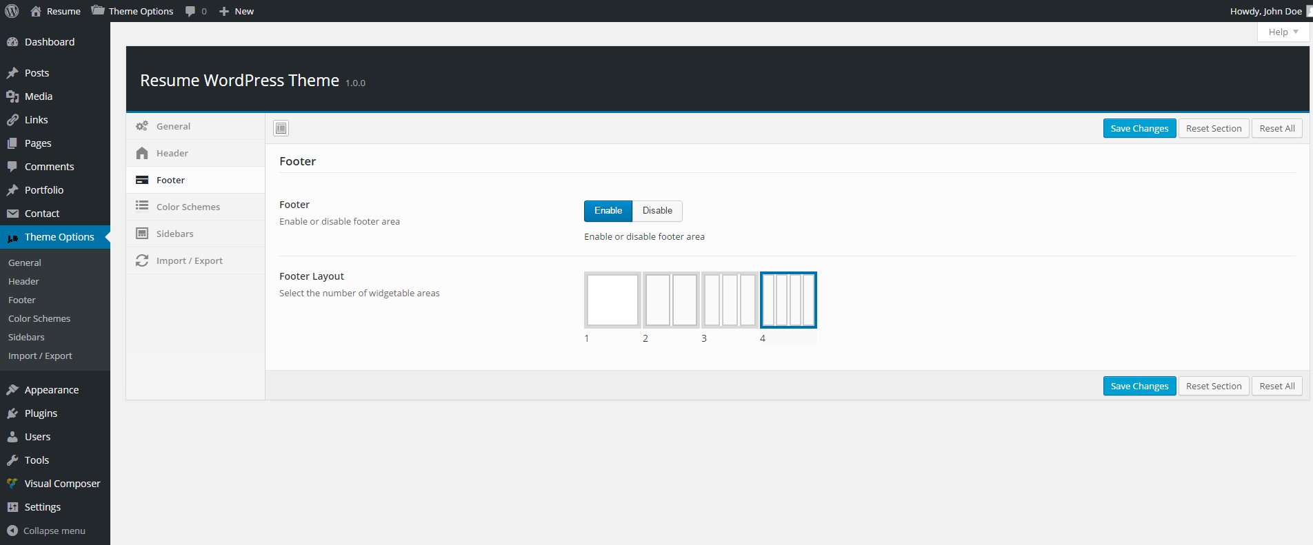 wordpress resumes