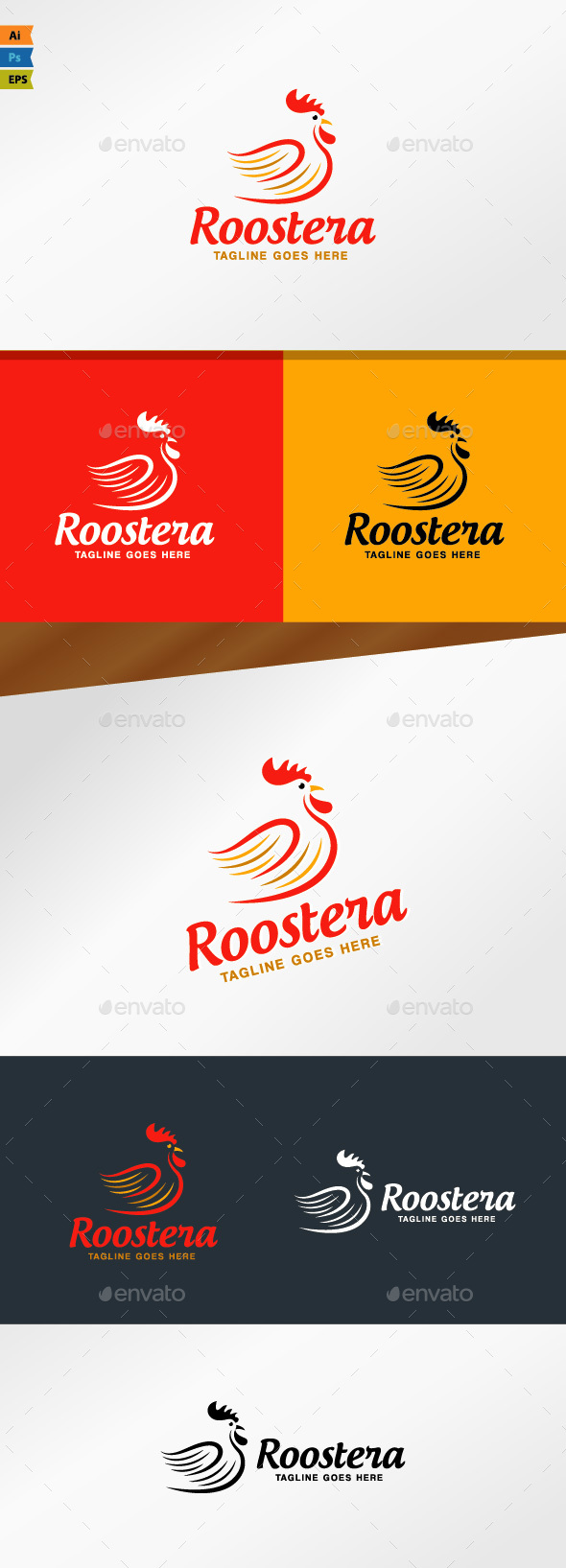Rooster Logo Template - Animals Logo Templates
