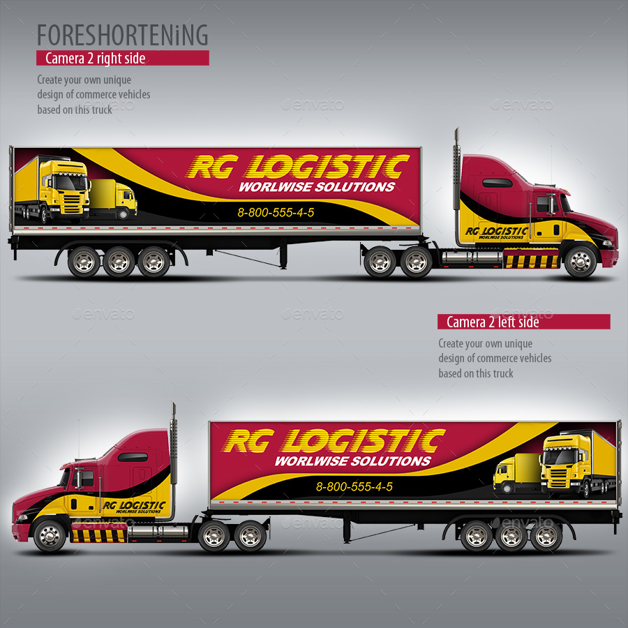 Semi-Trailer Truck Mock-up Based Mack Pinnacle by ...