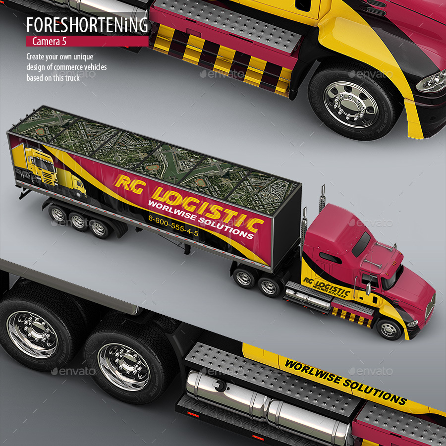 Download Semi-Trailer Truck Mock-up Based Mack Pinnacle by ...