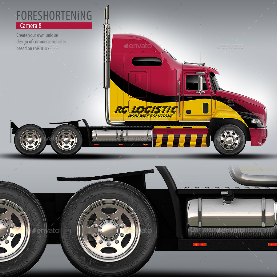 Download Semi-Trailer Truck Mock-up Based Mack Pinnacle by ...