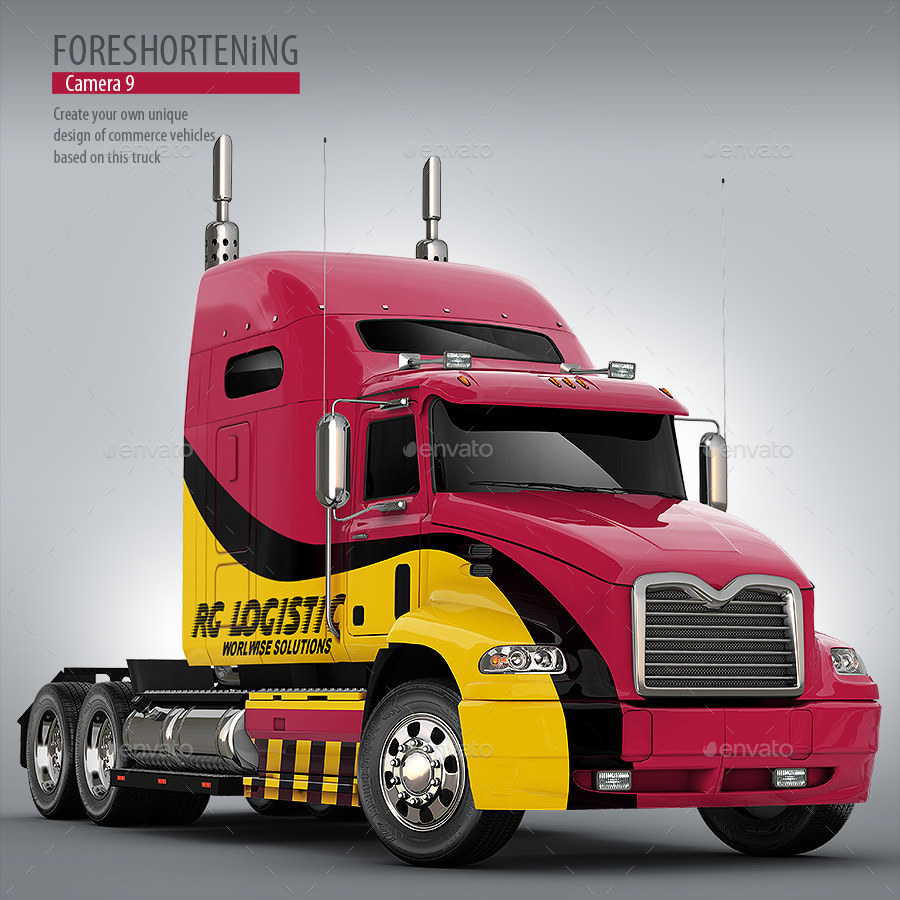 Download Semi-Trailer Truck Mock-up Based Mack Pinnacle by ...