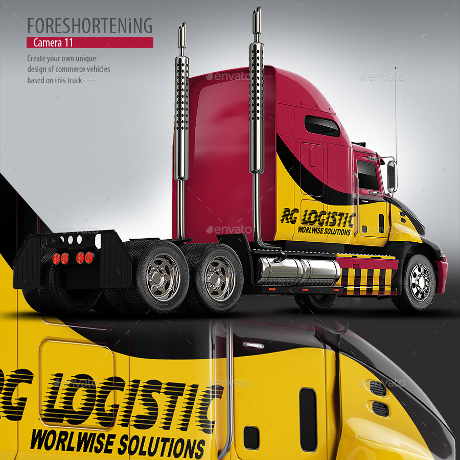 Download Semi-Trailer Truck Mock-up Based Mack Pinnacle by ...