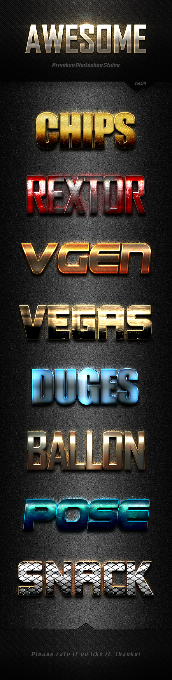 Photoshop Text Effects Vol.24 - Text Effects Styles