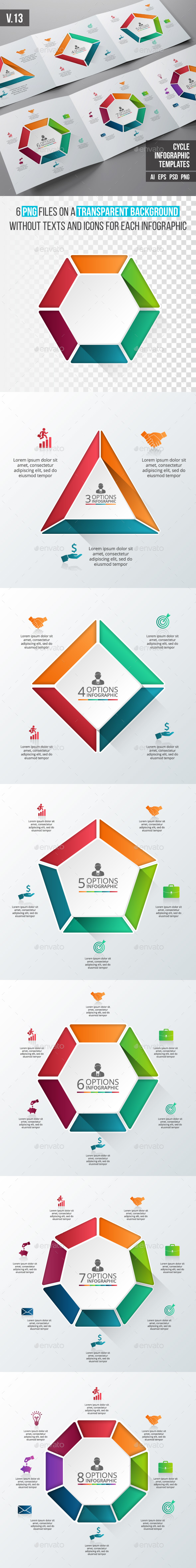 Infographics template set v.13 - Infographics