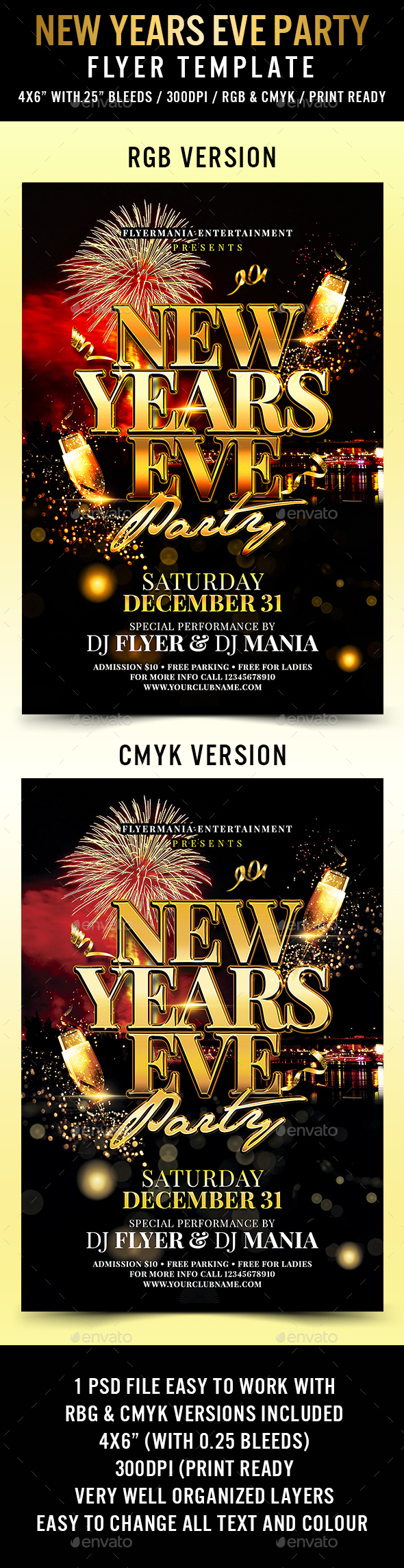 New Years Eve Party Flyer Template - Events Flyers