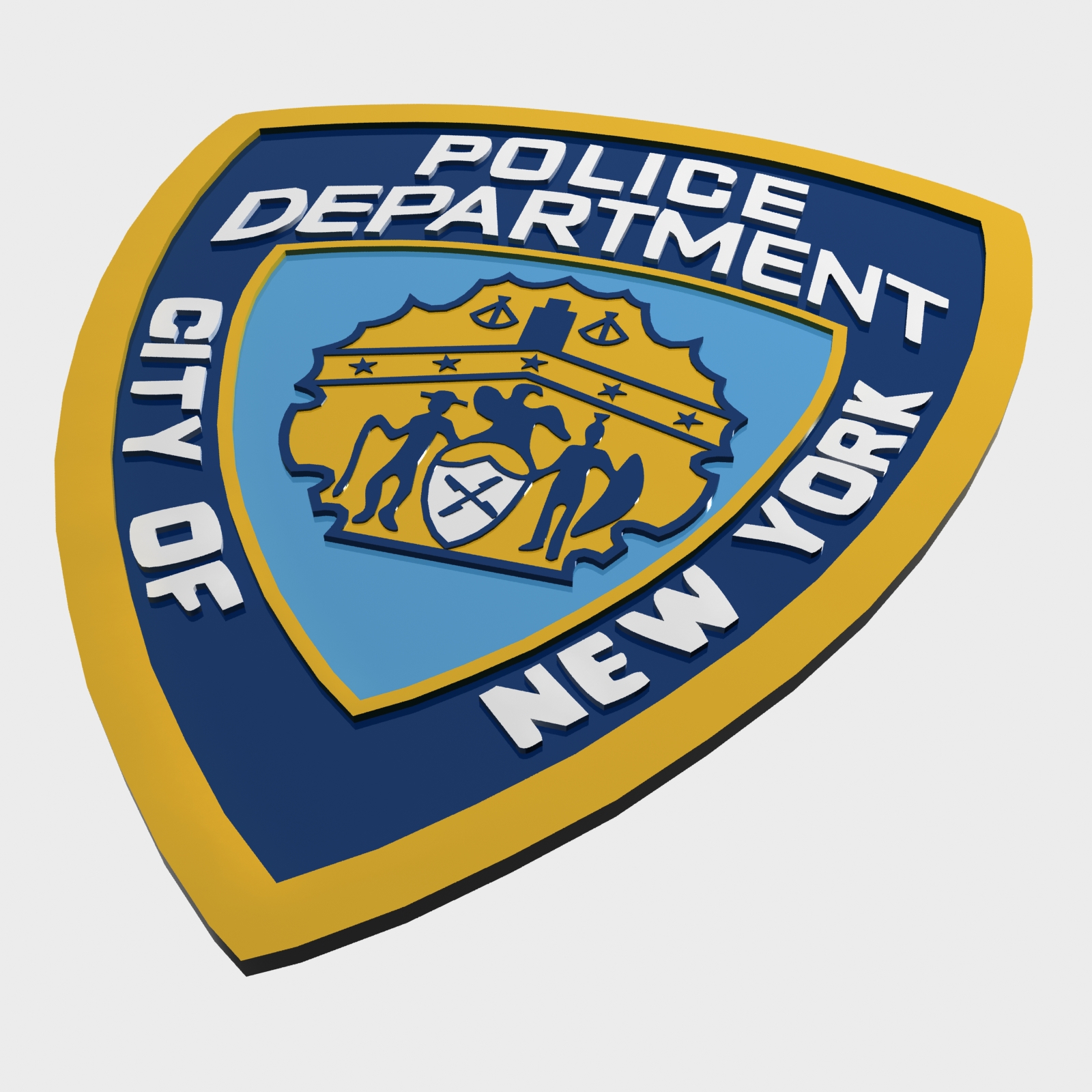 Nypd Police Department Logo By Polygon3d 3docean - nypd police meshes roblox