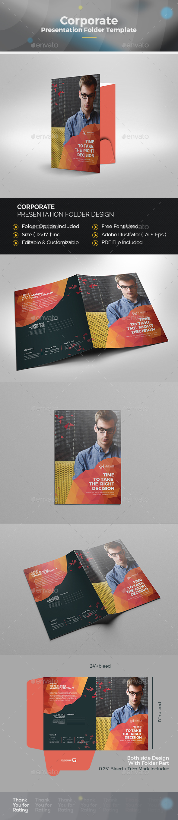 Abstract Presentation Folder - Stationery Print Templates