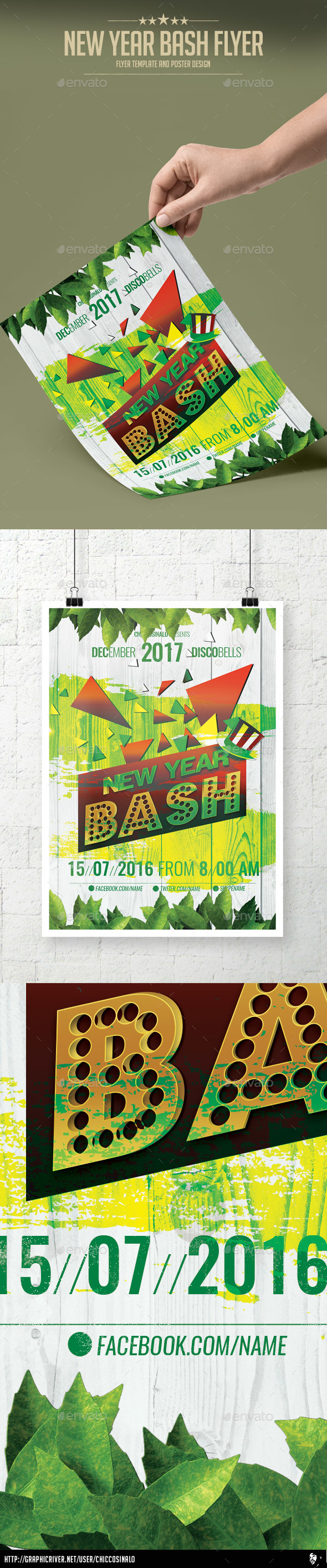 New Year Bash Flyer Template - Events Flyers