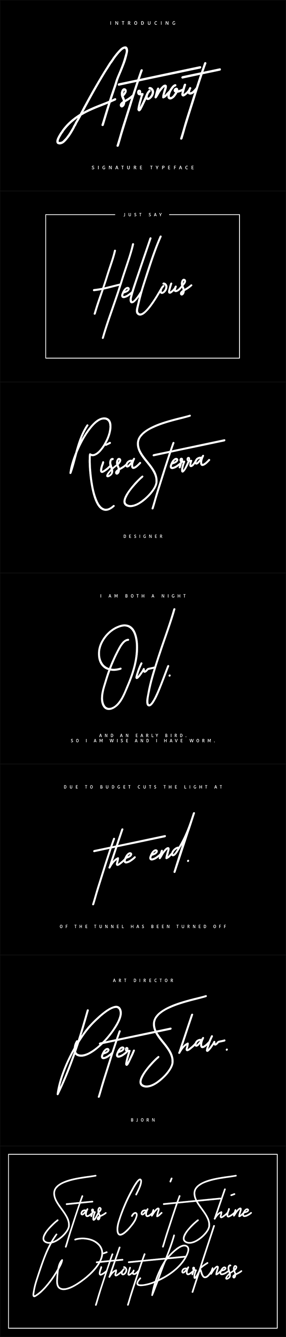 Astronout Signature Typeface - Calligraphy Script