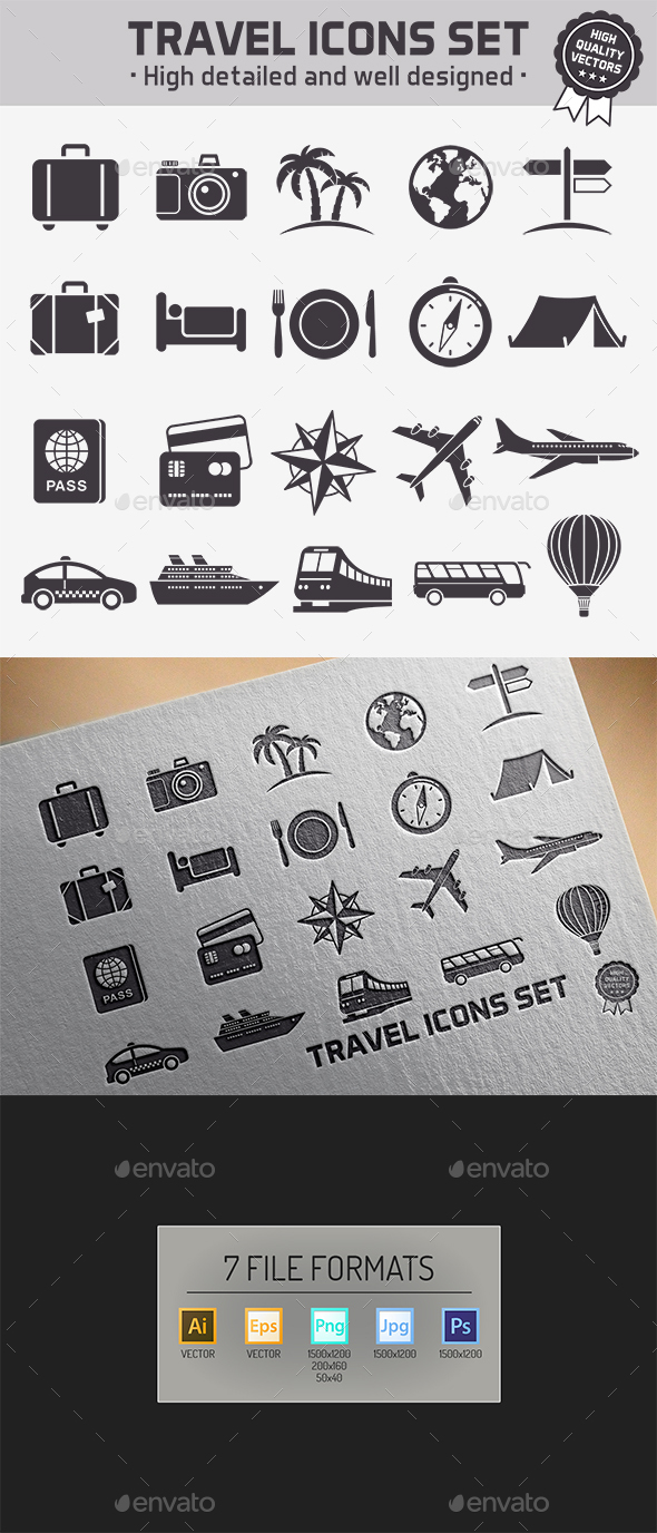 Travel Vector icons set - Miscellaneous Icons