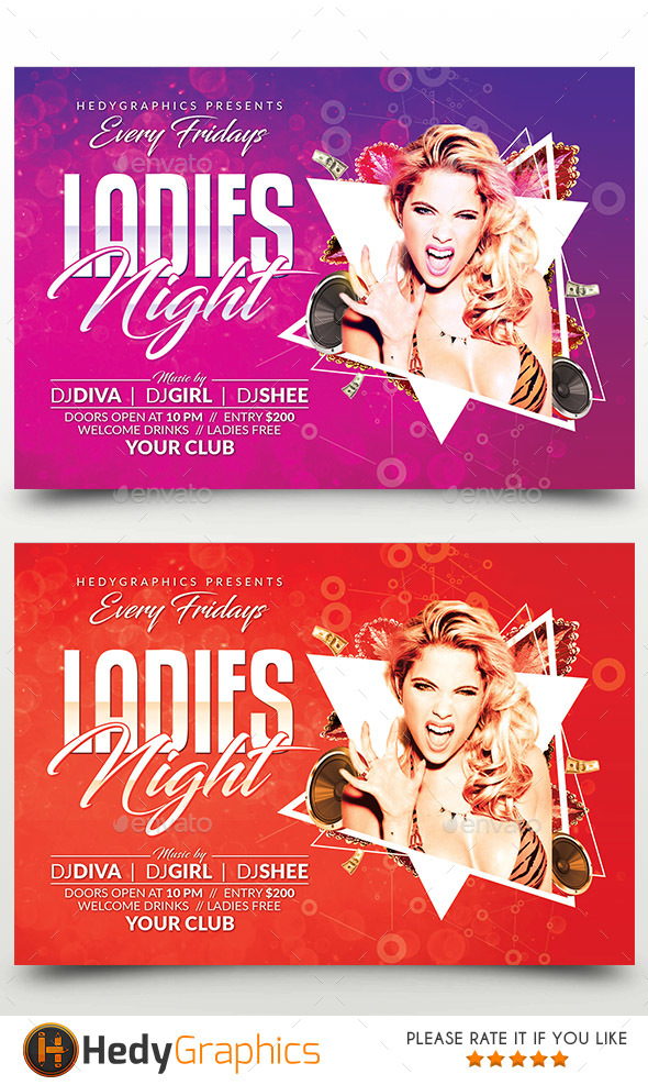 Ladies Night Flyer - Clubs & Parties Events