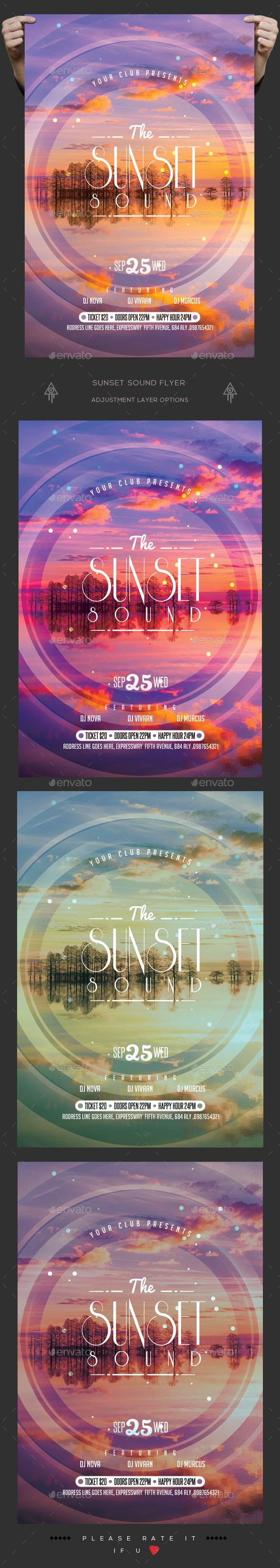 The Sunset Sound Flyer - Clubs & Parties Events