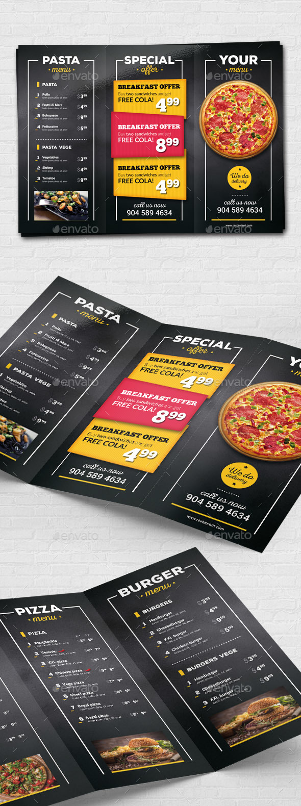 Pizza Restaurant Menu Flyer