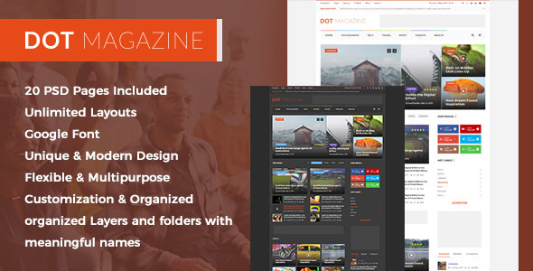 Dot Magazine PSD Templates - Creative PSD Templates