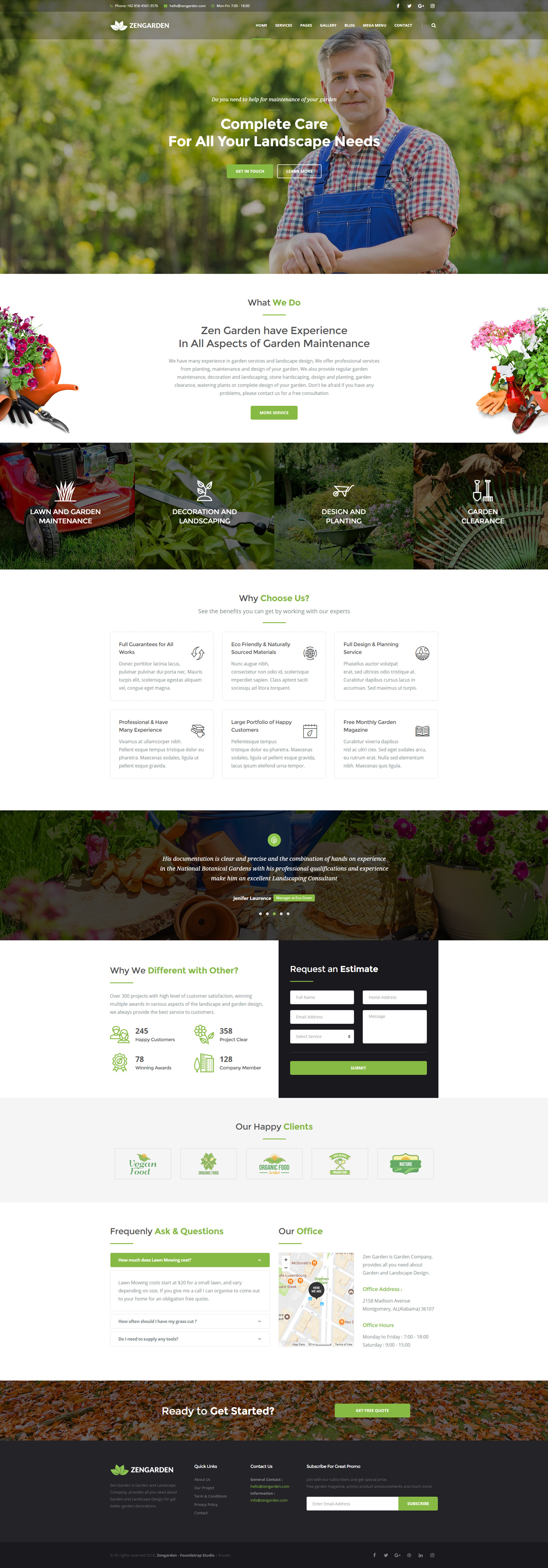 Zen Garden Garden And Landscape Html Template By Foundstrap
