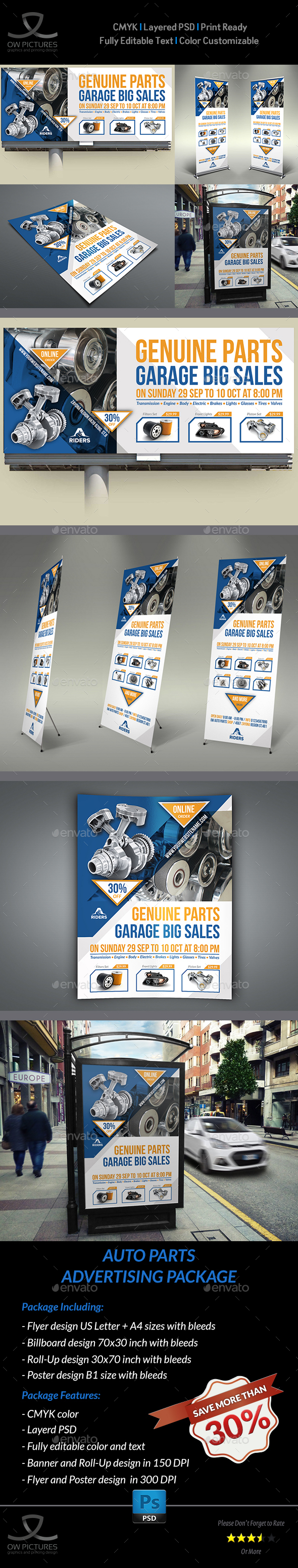 Auto Parts Advertising Bundle by OWPictures GraphicRiver