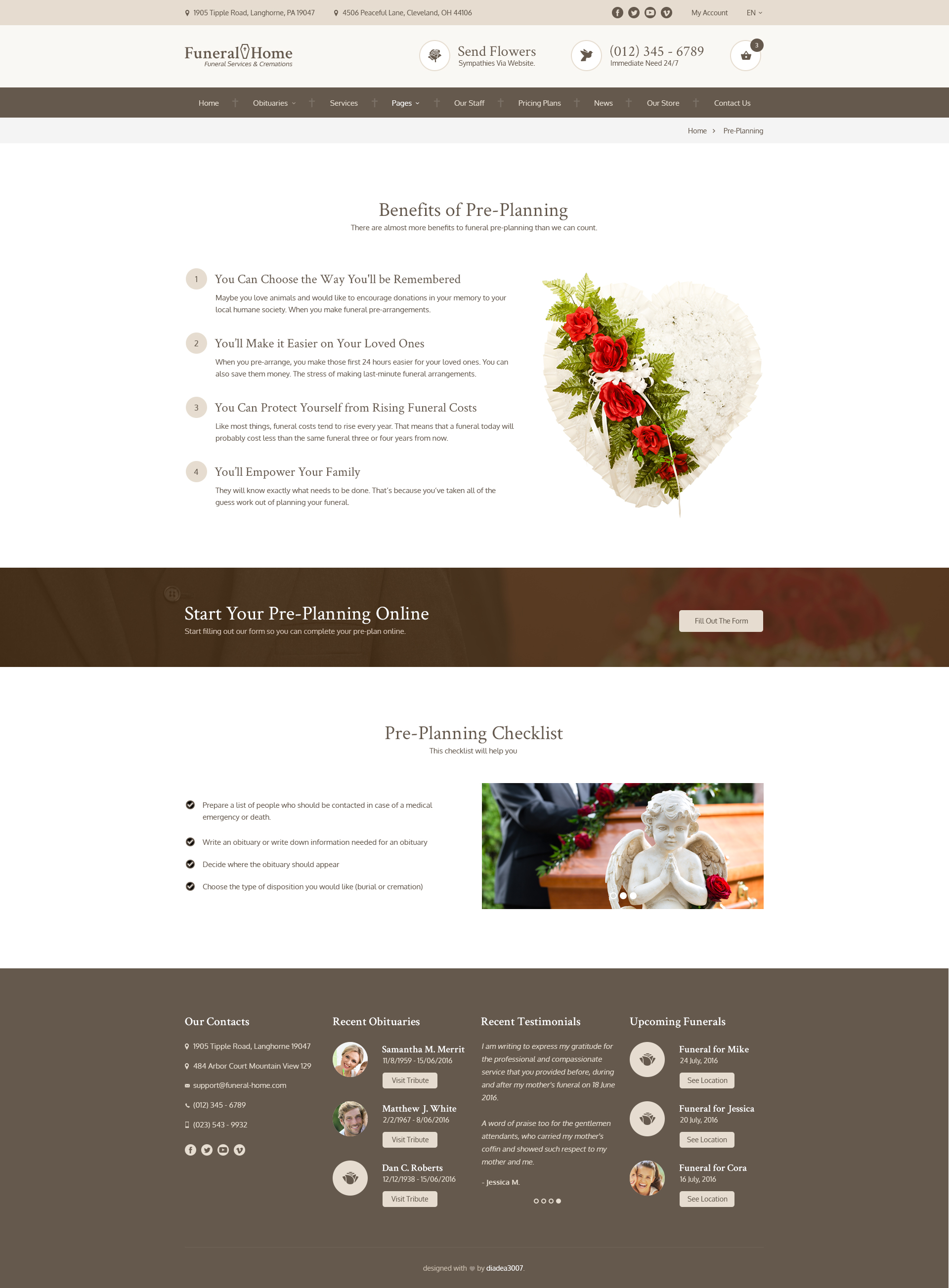Funeral Home - Cemetery & Services PSD Template by diadea3007 | ThemeForest1920 x 2607