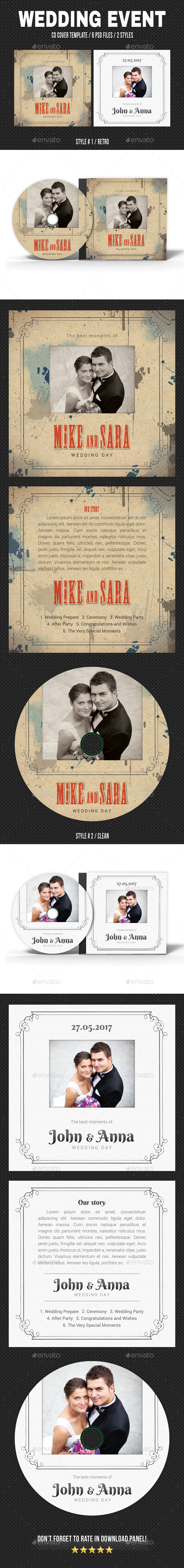 Wedding Event CD Cover v18 - CD & DVD Artwork Print Templates