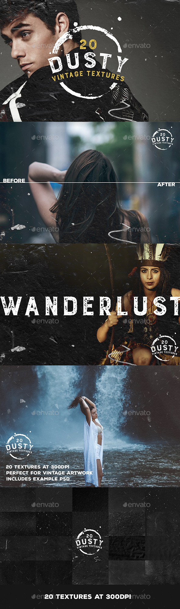 20 Dusty Vintage Textures - Industrial / Grunge Textures