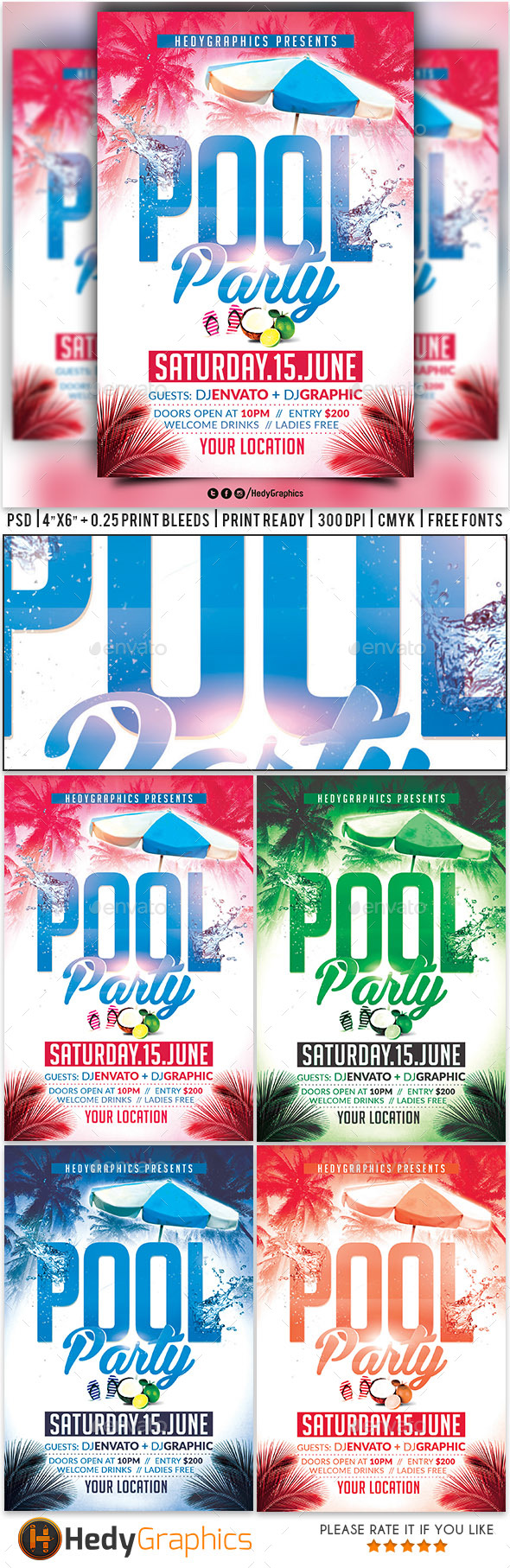 Pool party Flyer - Clubs & Parties Events