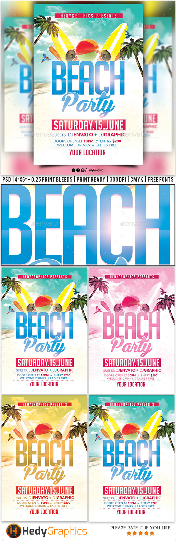 Beach party Flyer - Clubs & Parties Events