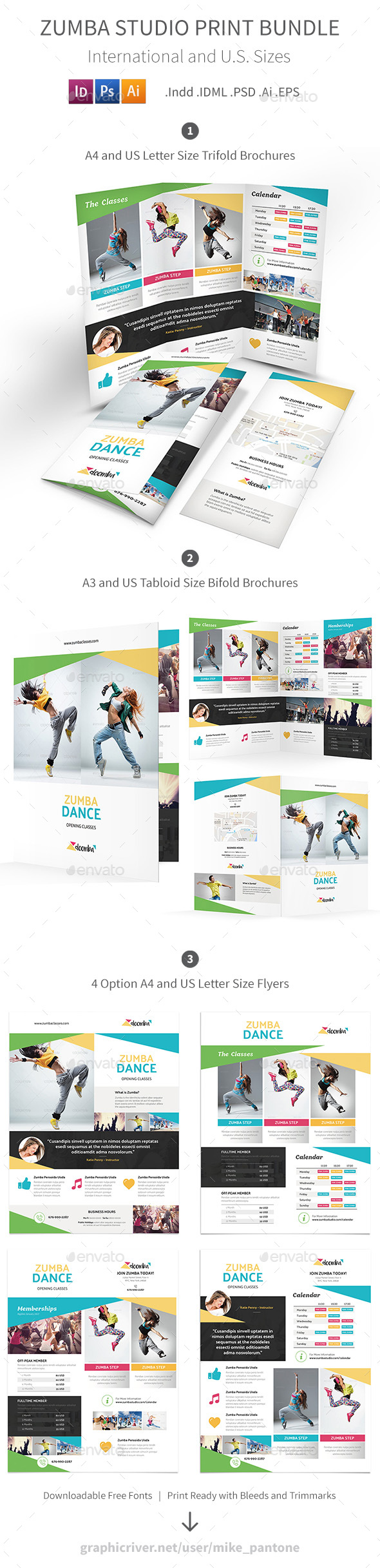 Zumba Studio Print Bundle - Informational Brochures