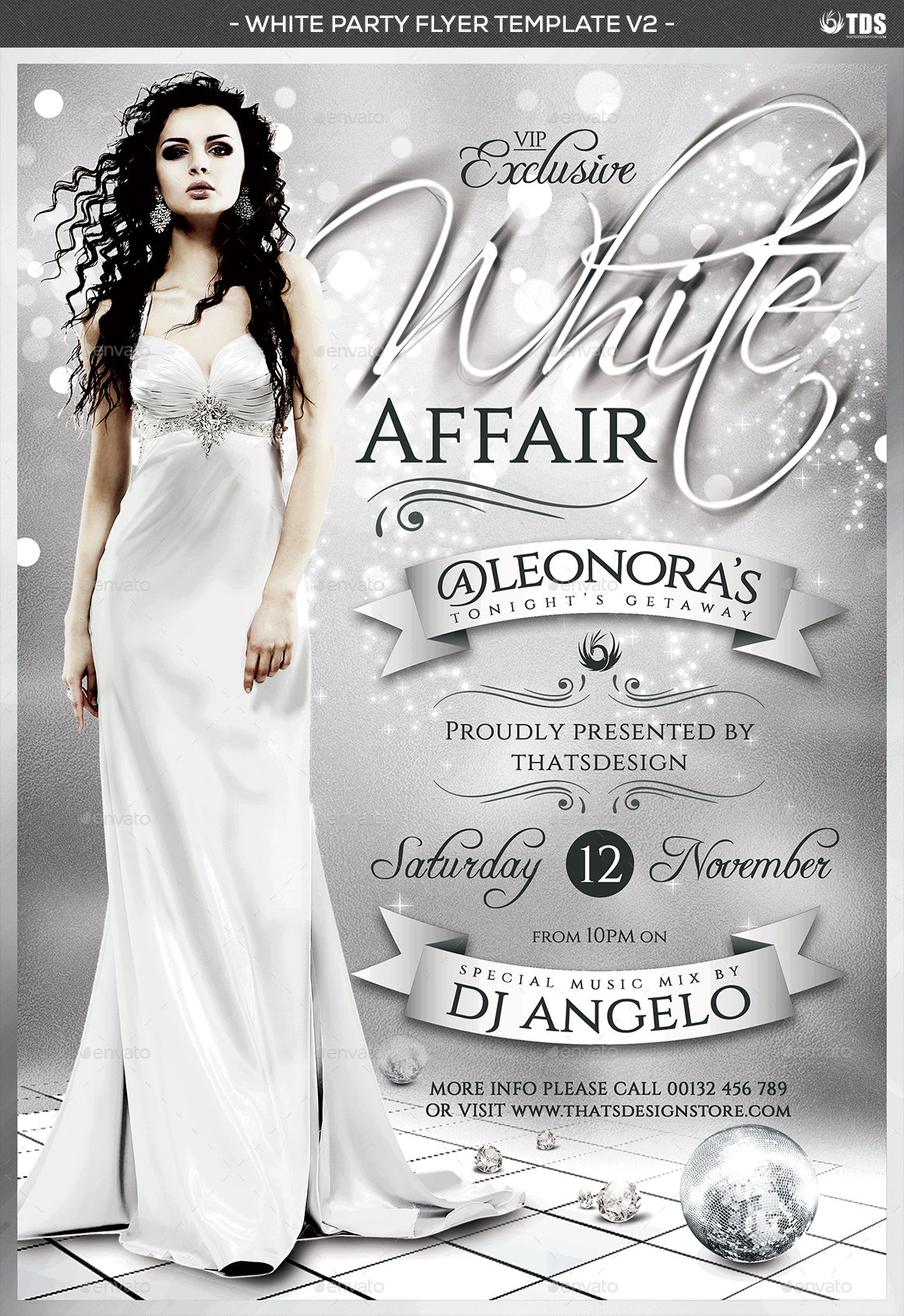 white party flyer template v2 by lou606 graphicriver white flyer template