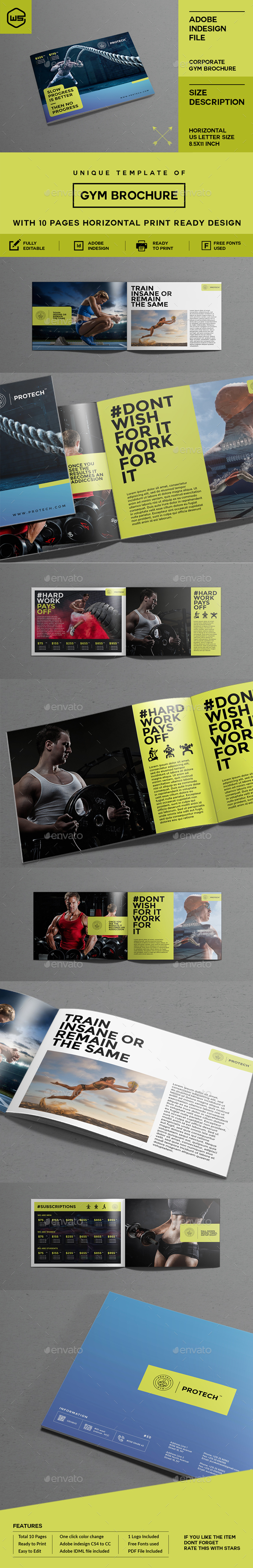 GYM / Fitness Brochure - Brochures Print Templates
