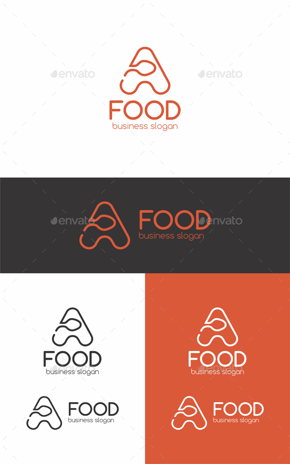 A Food Logo - Letters Logo Templates