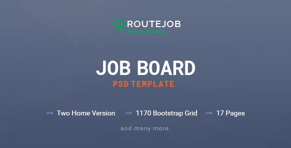 ROUTEJOB - Job Board PSD Template - Corporate PSD Templates