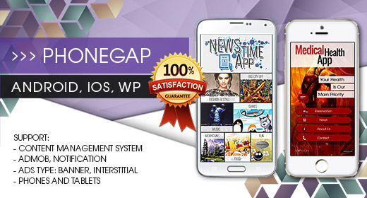 Phonegap, Cordova Apps - Android, iOS and Windows Phone
