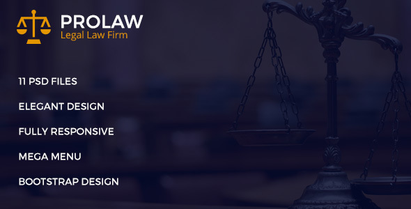 Prolaw Legal Law Firm - Attorney PSD Templates - Business Corporate